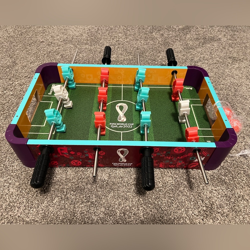 Mini Tabletop Foosball Table FIFA 2022 Edition